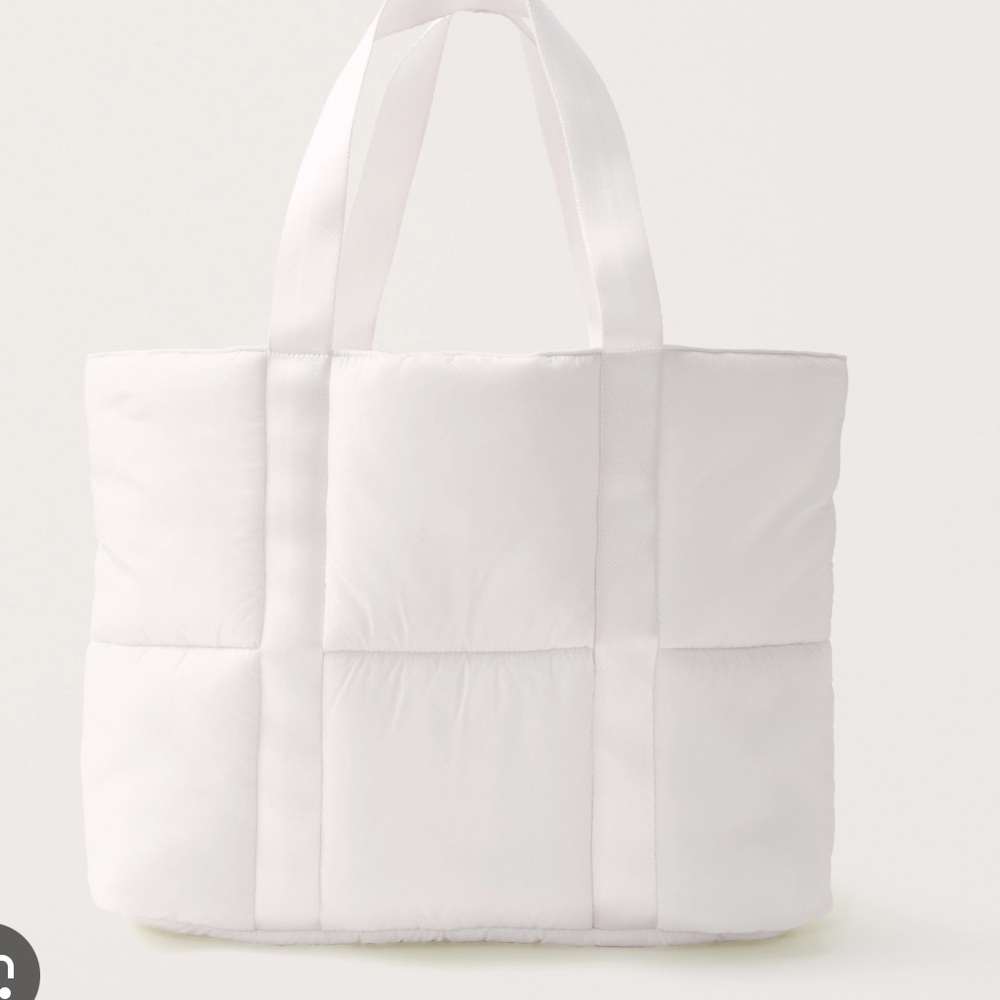 White Quilted Tote Bag